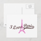 Ik hou van Parijs Briefkaart (Voorkant / Achterkant)