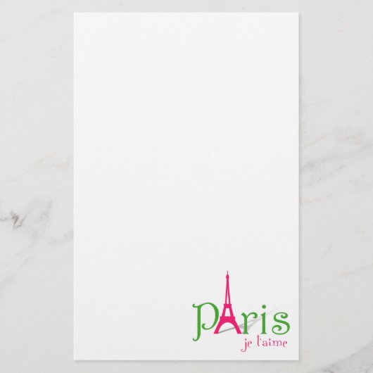 Ik hou van Parijs Briefpapier (Voorkant)