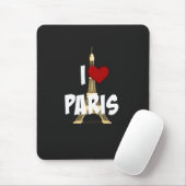 "Ik hou van Parijs" Eiffel Tower Muismat (Met muis)