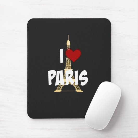 "Ik hou van Parijs" Eiffel Tower Muismat (Met muis)