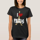 "Ik hou van Parijs" Eiffel Tower T-shirt (Voorkant)