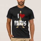 "Ik hou van Parijs" Eiffel Tower T-shirt (Voorkant)