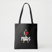 "Ik hou van Parijs," Eiffeltoren, Tote Bag (Voorkant)