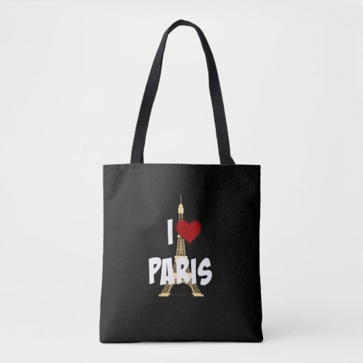 "Ik hou van Parijs," Eiffeltoren, Tote Bag (Voorkant)
