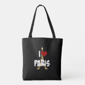 "Ik hou van Parijs," Eiffeltoren, Tote Bag (Achterkant)