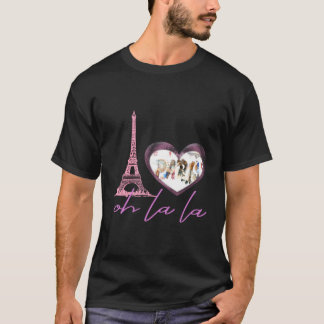 Ik hou van Parijs Frankrijk Hij Eiffeltoren Oh La T-shirt