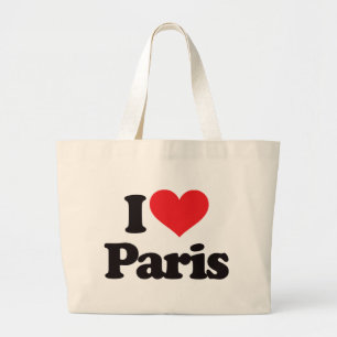 Ik hou van Parijs Grote Tote Bag