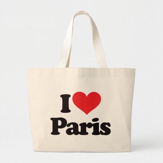 Ik hou van Parijs Grote Tote Bag (Voorkant)