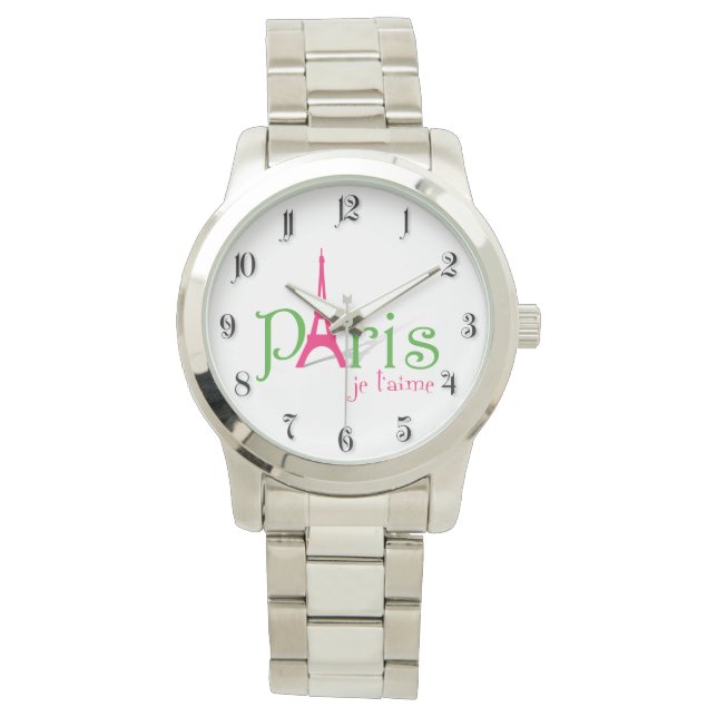 Ik hou van Parijs Horloge (Voorkant)