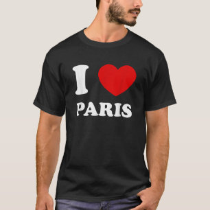 Ik hou van Parijs in hart Parijs Grappig Parijs T-shirt