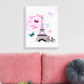 Ik hou van Parijs in Springtime Canvas Afdruk (Insitu (Woonkamer))