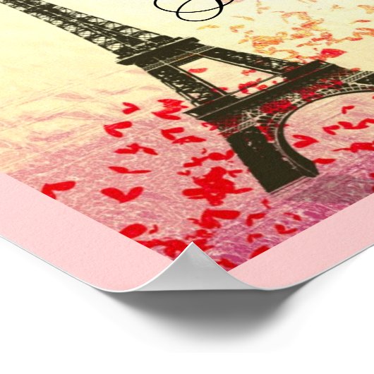 Ik hou van Parijs in Springtime Poster (Hoek)