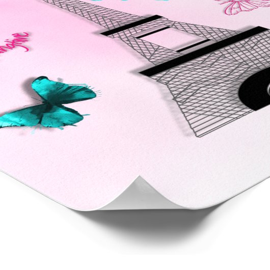 Ik hou van Parijs in Springtime Poster (Hoek)