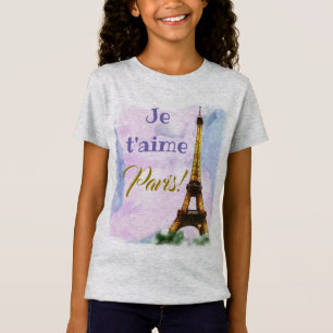 Ik hou van Parijs! Je t'aime Parijs! Eiffeltoren T-shirt