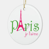 Ik hou van Parijs Keramisch Ornament (Links)