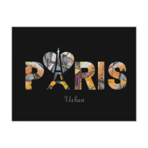 Ik hou van Parijs met een kleurrijk stedelijk inte