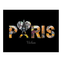 Ik hou van Parijs met een kleurrijk stedelijk inte