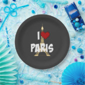 Ik hou van Parijs Papieren Bordje (Feest)