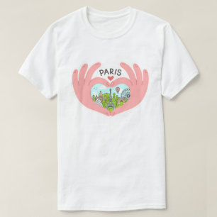 Ik hou van Parijs, romantisch reisgeïnspireerd Par T-shirt