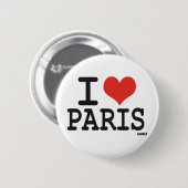 Ik hou van Parijs Ronde Button 5,7 Cm (Voorkant /achterkant)