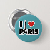 Ik hou van Parijs Ronde Button 5,7 Cm (Voorkant /achterkant)