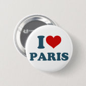 Ik hou van Parijs Ronde Button 5,7 Cm (Voorkant /achterkant)