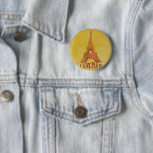 Ik hou van Parijs Ronde Button 5,7 Cm (In situ)
