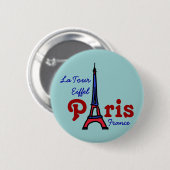 Ik hou van Parijs Ronde Button 5,7 Cm (Voorkant /achterkant)