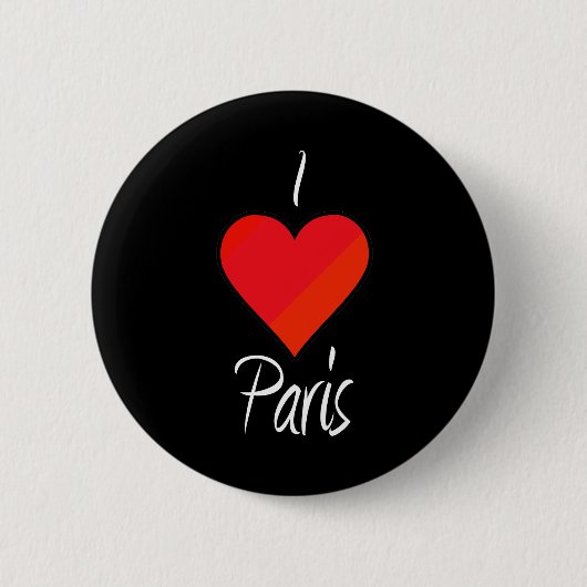 Ik hou van Parijs Ronde Button 5,7 Cm (Voorkant)