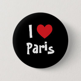 Ik hou van Parijs Ronde Button 5,7 Cm