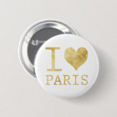 Ik hou van Parijs Ronde Button 5,7 Cm (Voorkant /achterkant)