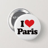 Ik hou van Parijs Ronde Button 5,7 Cm (Voorkant /achterkant)