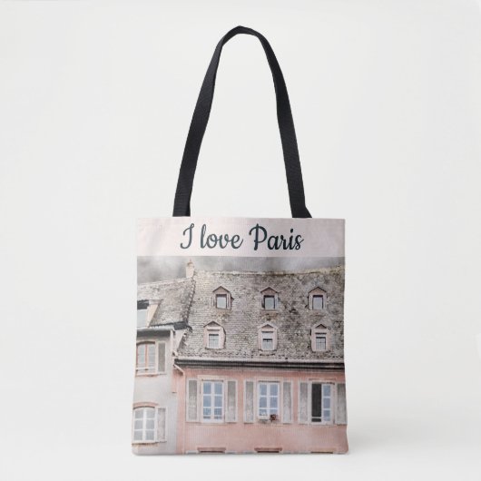 Ik hou van Parijs Rooftop Scene Tote Bag (Voorkant)