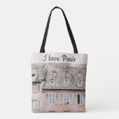 Ik hou van Parijs Rooftop Scene Tote Bag (Achterkant)