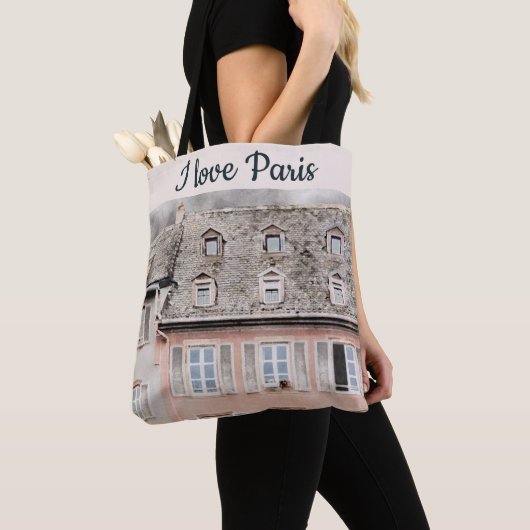 Ik hou van Parijs Rooftop Scene Tote Bag (Dichtbij)
