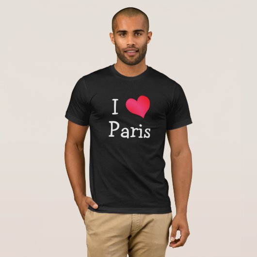 Ik hou van Parijs T-shirt (Voorkant volledig)