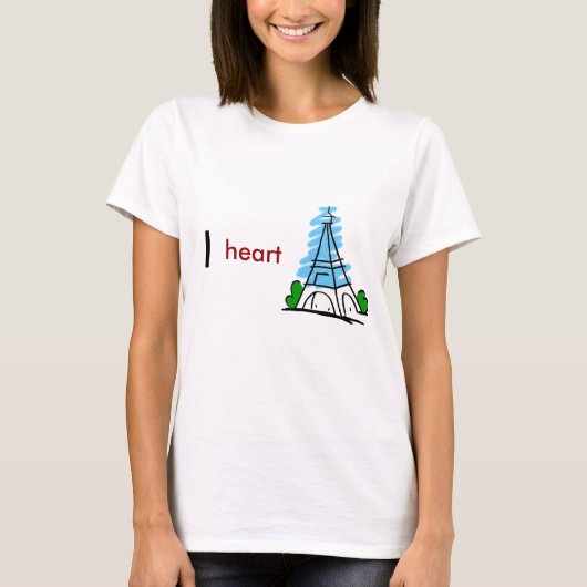 Ik hou van Parijs T-shirt (Voorkant)