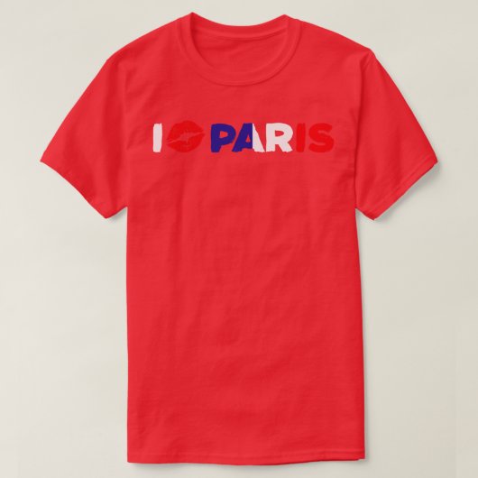 Ik hou van Parijs T-shirt (Design voorkant)