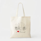 Ik hou van Parijs Tote Bag (Voorkant)