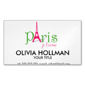 Ik hou van Parijs Visitekaartje Magneet (Voorkant)