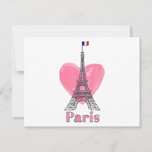 Ik hou van Paris Eiffeltoren Frankrijk Cadeau Feestdagenkaart