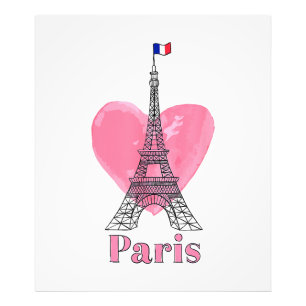 Ik hou van Paris Eiffeltoren Frankrijk Cadeau Foto Afdruk