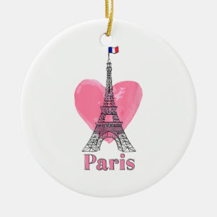 Ik hou van Paris Eiffeltoren Frankrijk Cadeau Keramisch Ornament