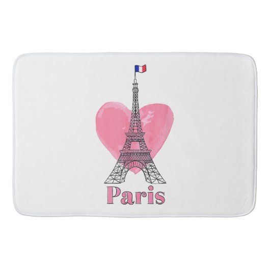 Ik hou van Paris Eiffeltoren Frankrijk Gift Badmat (Voorkant)