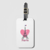Ik hou van Paris Eiffeltoren Frankrijk Gift Bagagelabel (Voorkant (verticaal))