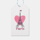 Ik hou van Paris Eiffeltoren Frankrijk Gift Cadeaulabel (Achterkant)