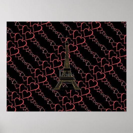 Ik hou van Paris Eiffeltoren Poster (Voorkant)