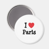 Ik hou van Paris hart T-Shirt Magneet (Voorkant / Achterkant)