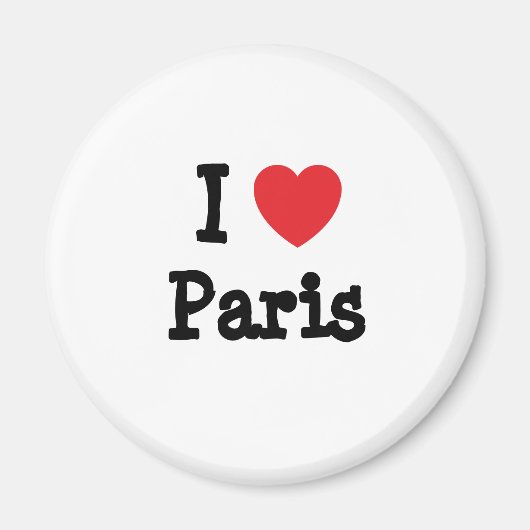 Ik hou van Paris hart T-Shirt Magneet (Voorkant)