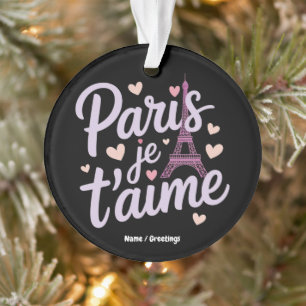 Ik hou van Paris Je t'aime Eiffel Tower Frankrijk Ornament
